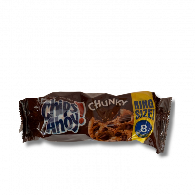 Chips Ahoy! Chunky King Size sind üppig gefüllte Schokoladenkekse, die jeden Biss zu einem köstlichen Erlebnis machen. Genieße den intensiven Schokoladengeschmack, der durch die großzügigen Schokoladenstückchen in jedem Keks verstärkt wird. […] - Breddas Hemp & Sweets Company Wuppertal