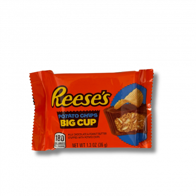 Erleben Sie den unvergleichlichen Geschmack von Reese's Big Cup with Potato Chips. Diese einzigartige Kombination von cremiger Reese's Erdnussbutter, Schokolade und knusprigen Kartoffelchips bietet ein unvergessliches Geschmackserlebnis. […] - Breddas Hemp & Sweets Company Wuppertal